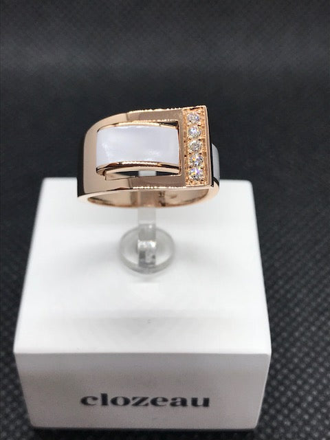 Bague CLOZEAU Or Rose et Diamant 750 1000 Thomas Morel