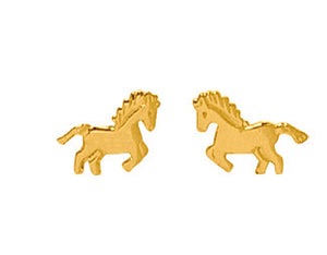 Boucles d'oreilles tout or Cheval OR JAUNE 750/1000