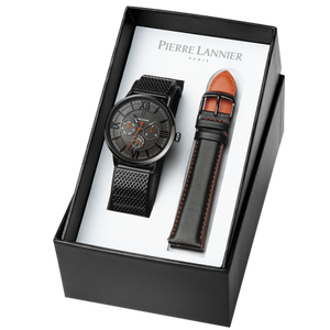 Coffret Homme FFBB 371D439 bracelets interchangeables noir - Thomas Morel
