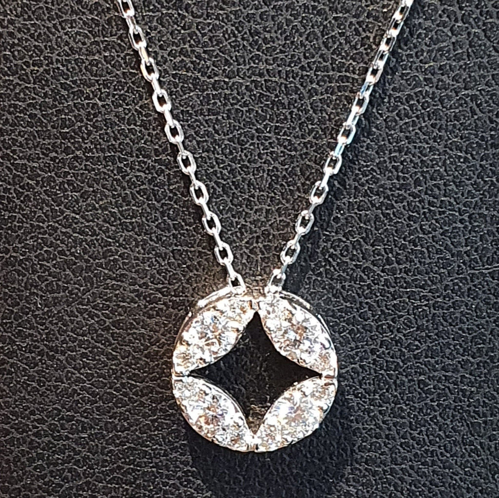 Collier Multi Diamant  OR BLANC 750/1000 - Thomas Morel
