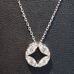Collier Multi Diamant  OR BLANC 750/1000 - Thomas Morel