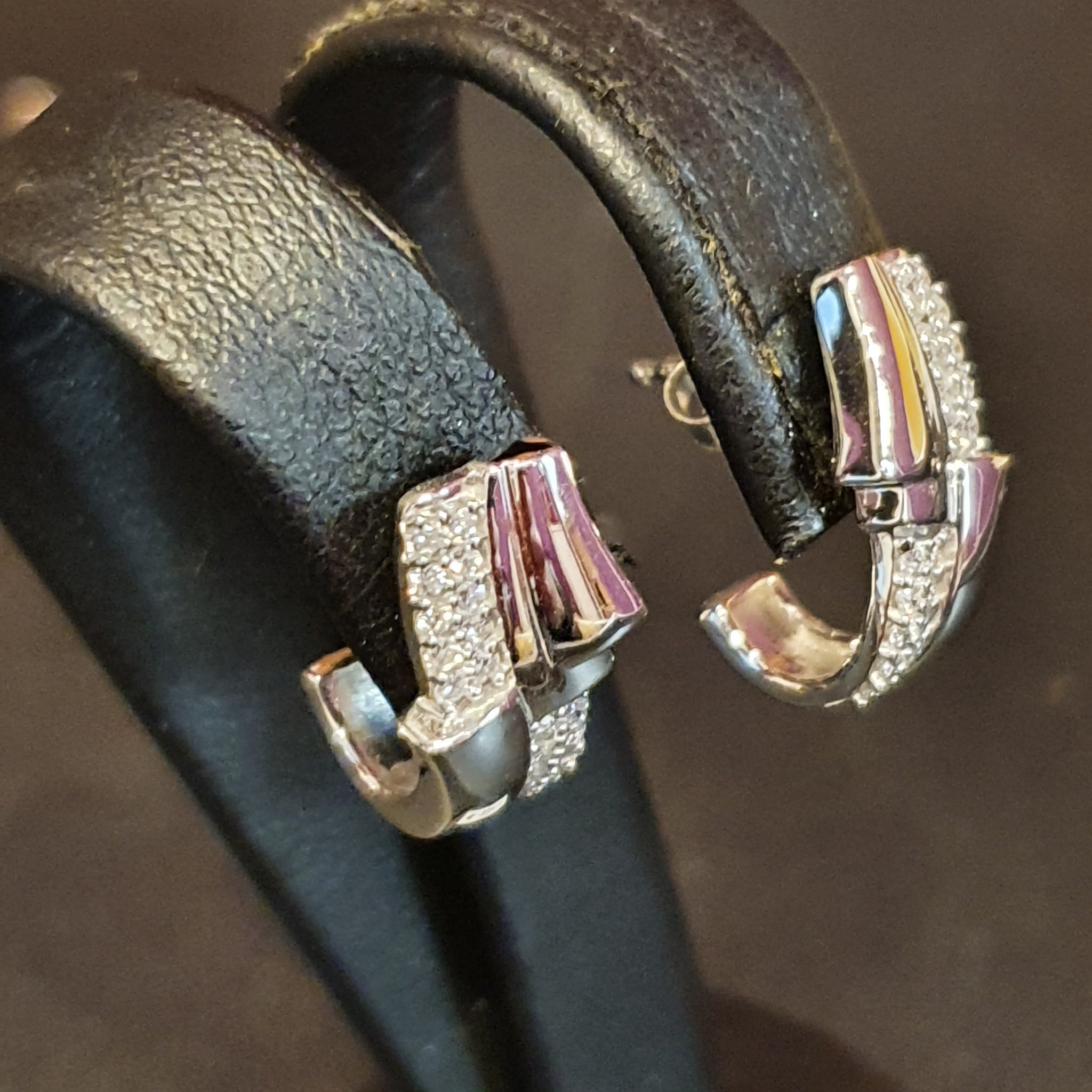Boucles d'oreilles diamants  OR BLANC 750/1000 - Thomas Morel