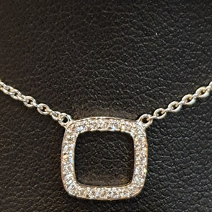 Collier Diamant 0.12 CT OR BLANC 750/1000 - Thomas Morel