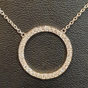 Collier Diamant 0.29 CT OR BLANC 750/1000 - Thomas Morel