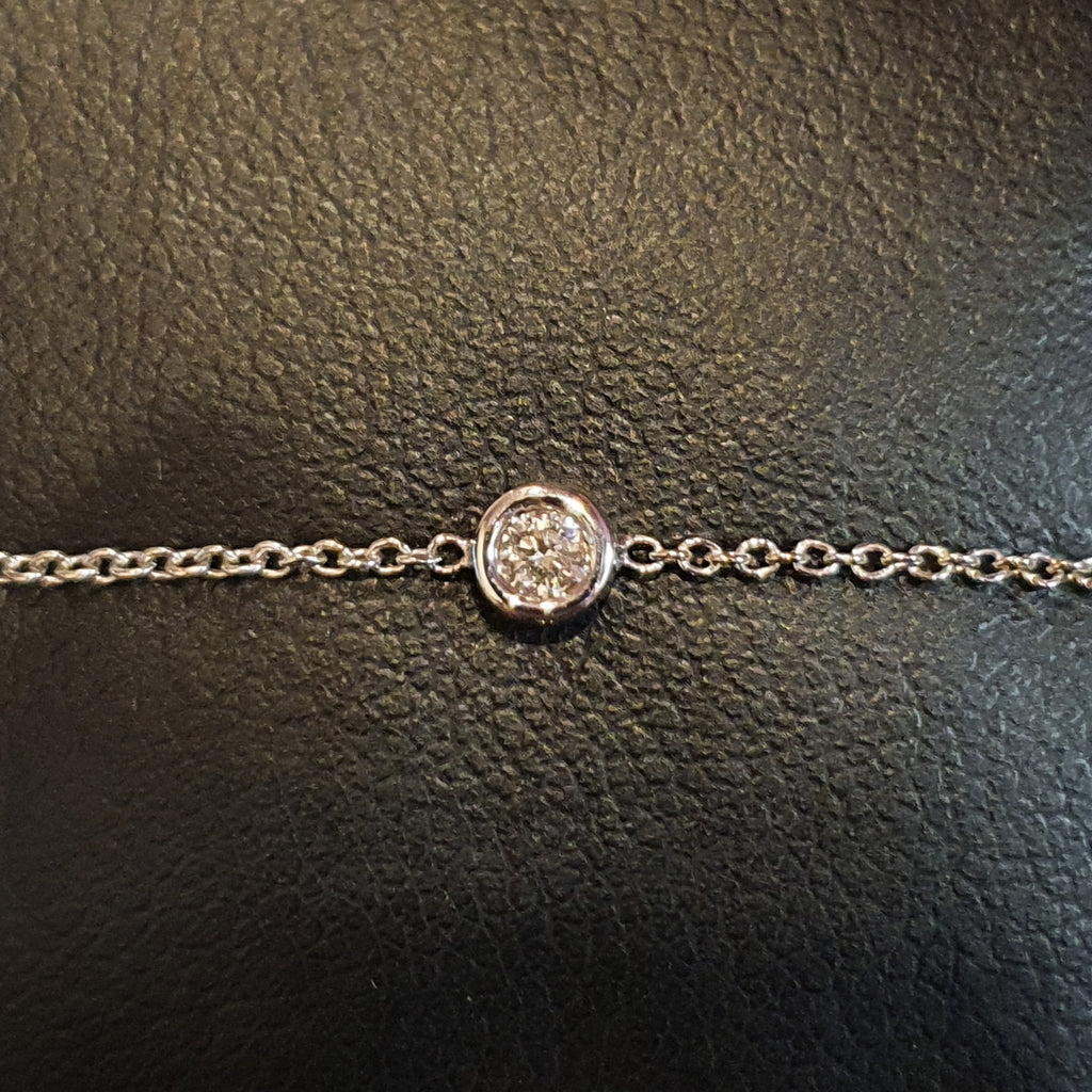 Bracelet OR BLANC 750/1000 et diamant - Thomas Morel