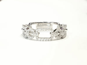 Bague diamants diamants OR BLANC 750/1000