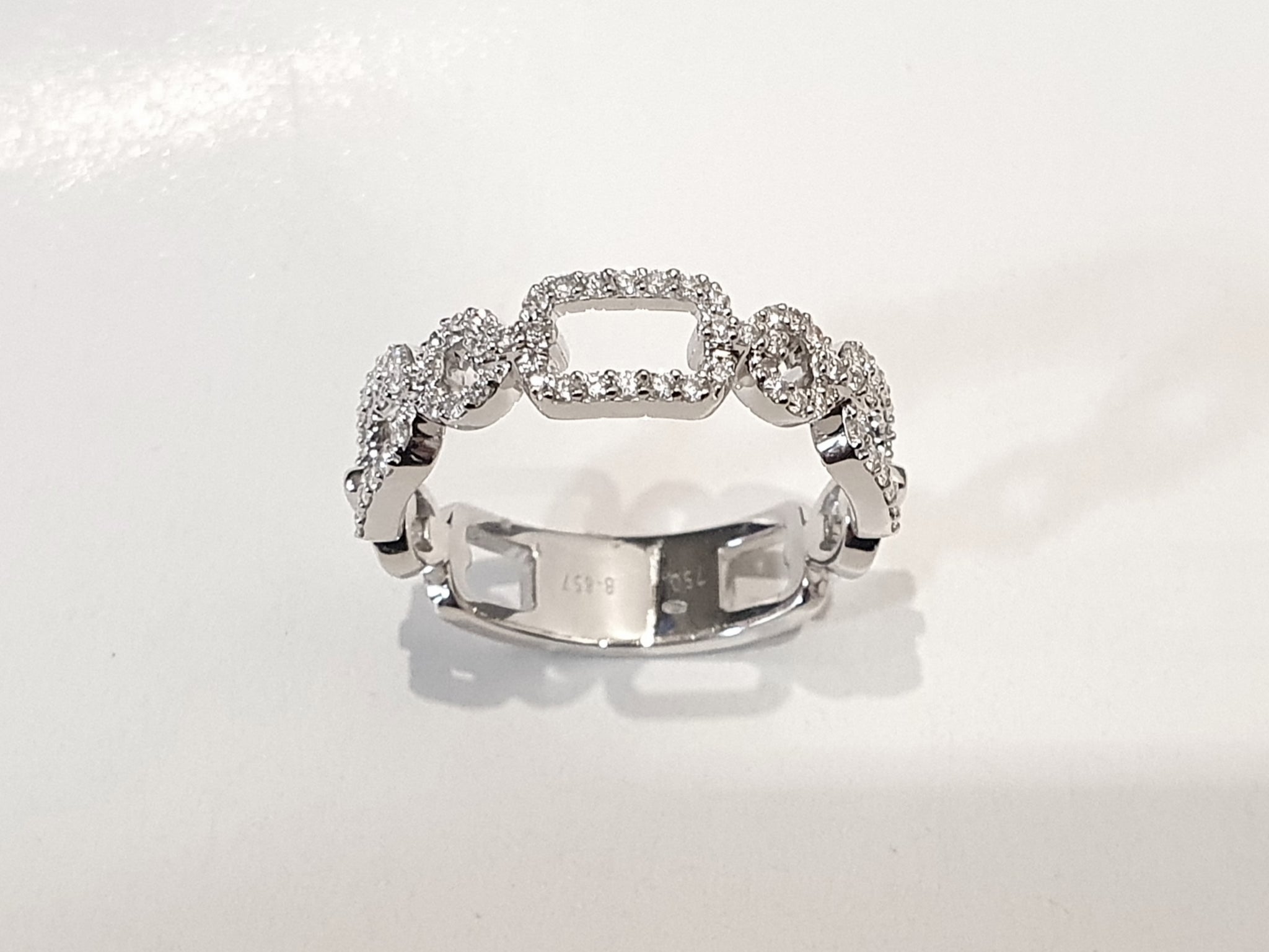 Bague diamants diamants OR BLANC 750/1000