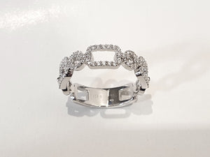 Bague diamants diamants OR BLANC 750/1000