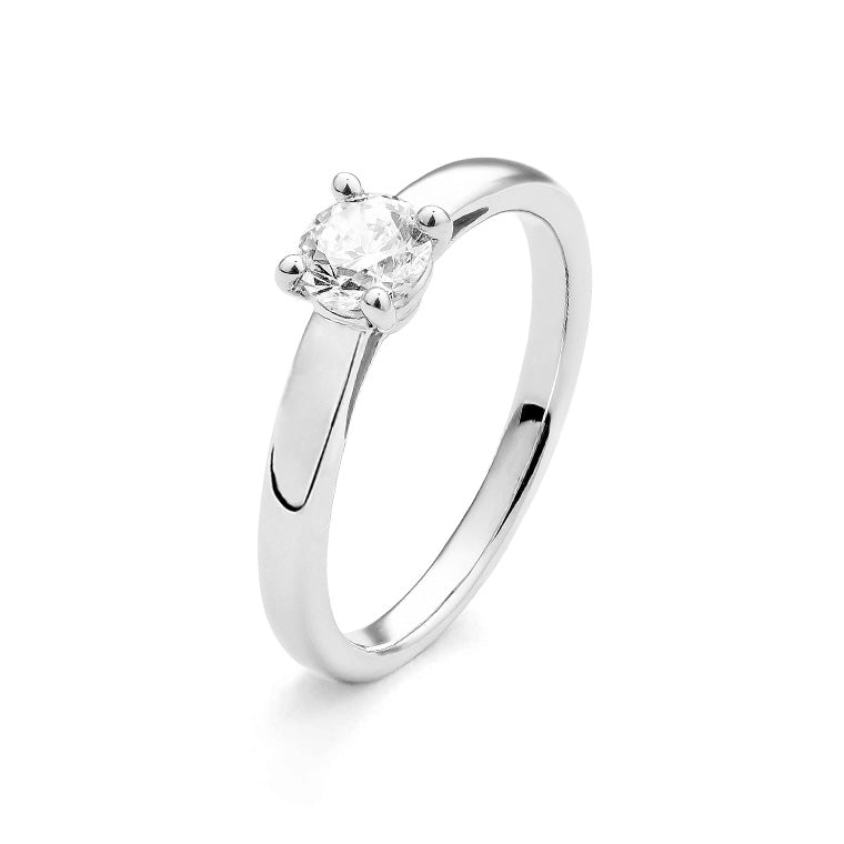 Solitaire diamant 0.26CT OR BLANC 750/1000 - Thomas Morel