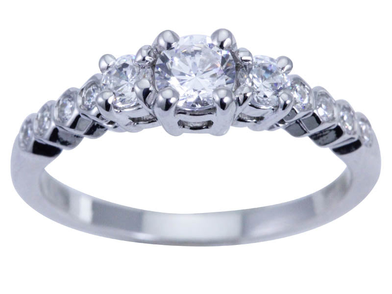 Bague multi pierres diamants 0.41CT OR BLANC 750/1000 - Thomas Morel