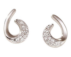 Boucles d'oreilles diamants 0.10CT OR BLANC 750/1000 - Thomas Morel