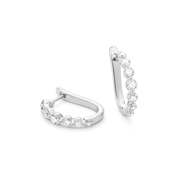 Boucles d'oreilles diamants  OR BLANC 750/1000