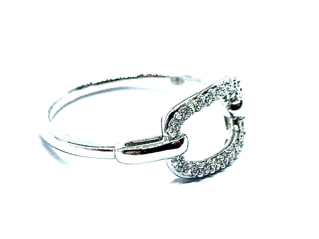 Bague pavage Diamants OR BLANC 750/1000 - Thomas Morel