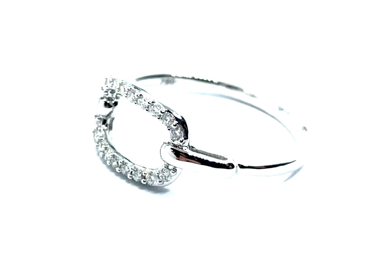 Bague pavage Diamants OR BLANC 750/1000 - Thomas Morel