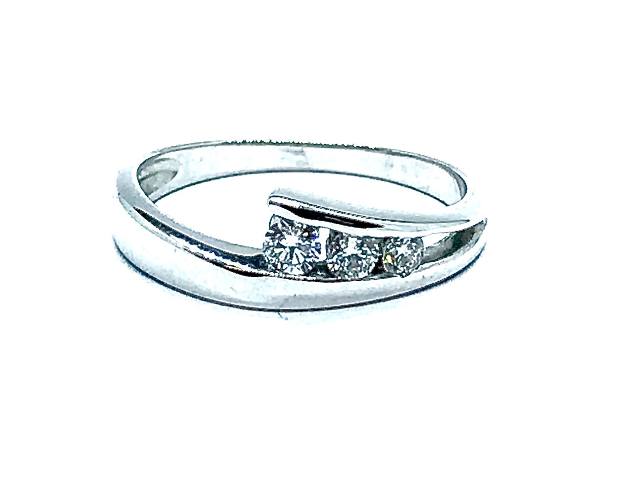 Bague Diamants Trilogie OR BLANC 750/1000 - Thomas Morel