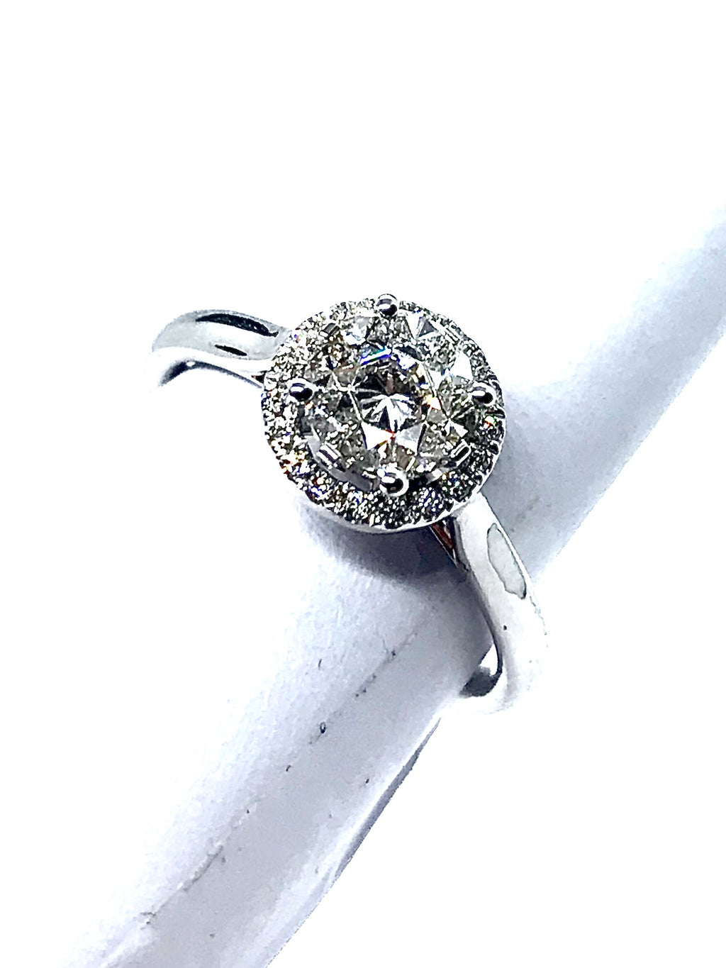 Bague multi pierres Diamants serti invisible OR BLANC 750/1000 - Thomas Morel