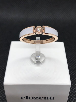 Bague CLOZEAU Or Rose et Diamant 750/1000