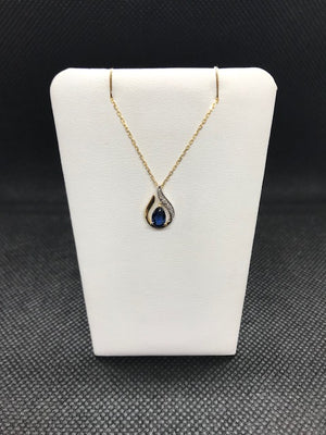 Collier Saphirs et Diamant  OR JAUNE 750/1000