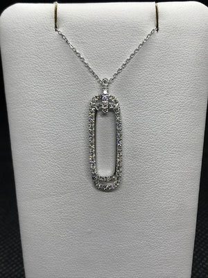 Collier Diamant 0.48 CT OR BLANC 750/1000