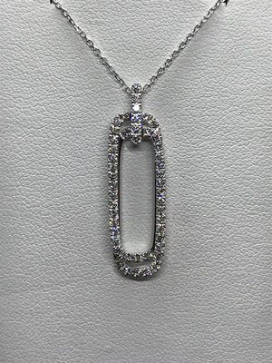 Collier Diamant 0.48 CT OR BLANC 750/1000