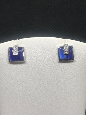 Copie de BOUCLE D'OREILLES CLOZEAU OR BLANC 750/1000
