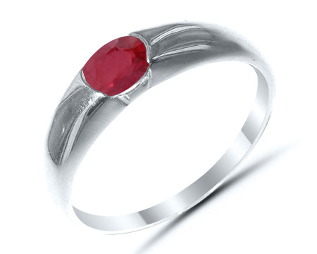 BAGUE RUBIS OR BLANC 750/1000 - Thomas Morel