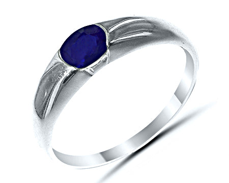 BAGUE SAPHIR OR BLANC 750/1000 - Thomas Morel