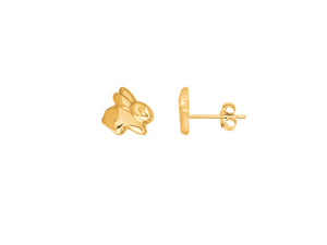 Boucles d'oreilles tout or Lapin OR JAUNE 750/1000